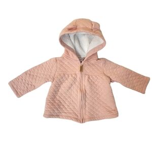 Carter's Pink Quilted Hoodie Zip Up Jacket 18M